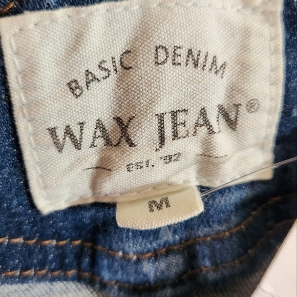 Wax Jeans Women's Juniors Distressed Denim Overall Dress Size Medium. - Picture 14 of 15